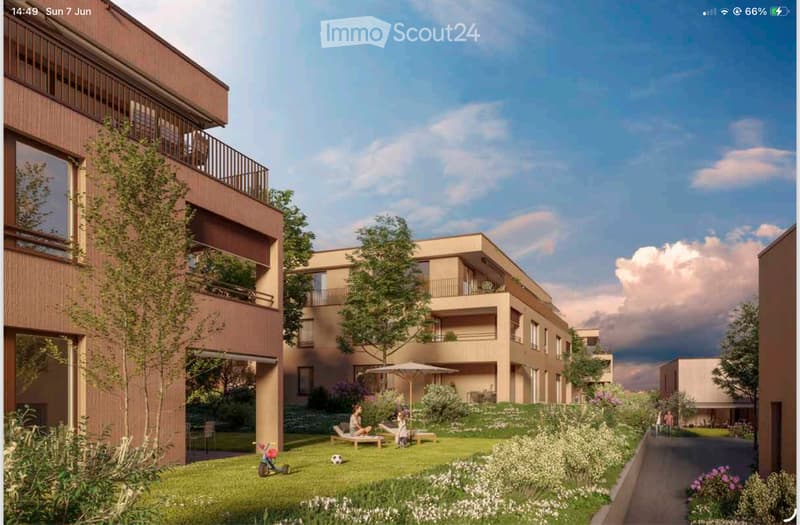 Premier location d'un appartement 1,5 pièces avec jardin (1)