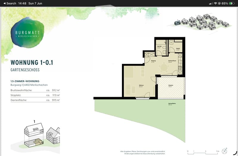 Premier location d'un appartement 1,5 pièces avec jardin (4)