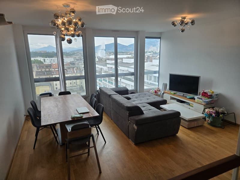 Prächtiges Duplex von 92 m² mit Panoramablick auf den Jet d'Eau (1)