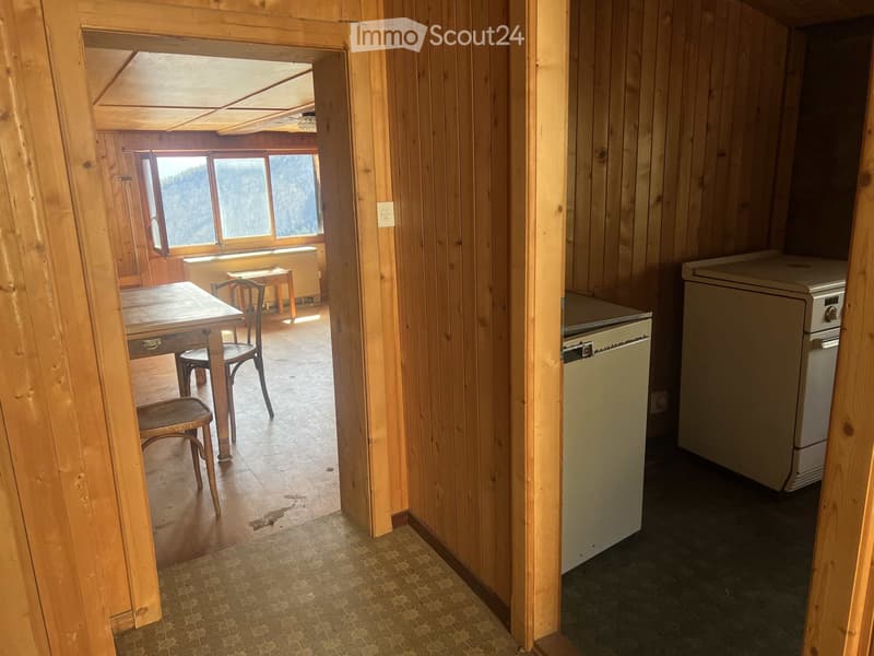 2 pièces avec cuisine, salle de bains + terrasse à Albinen. (3)