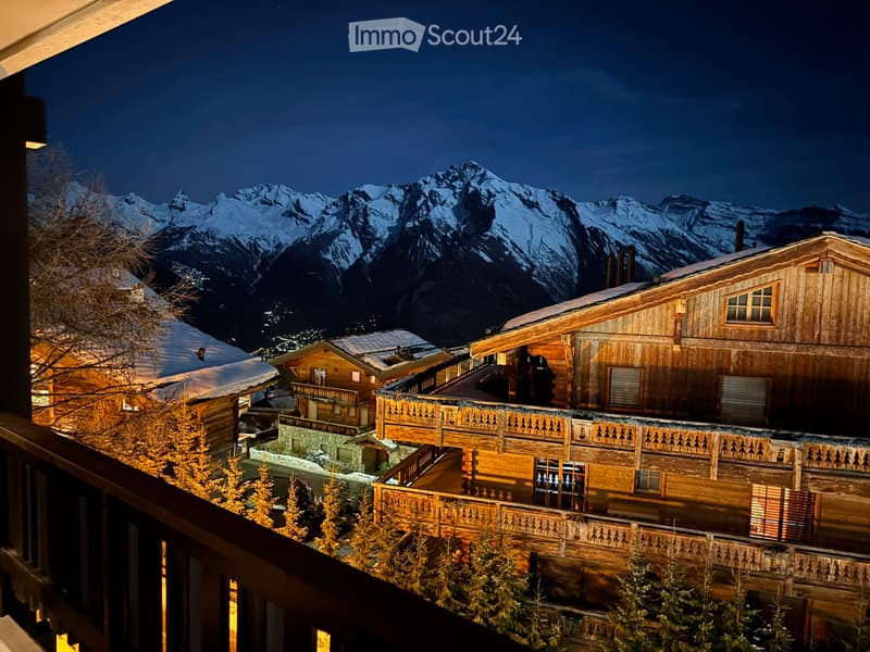 Studio meublé à Nendaz avec piscine et vue montagne (4)