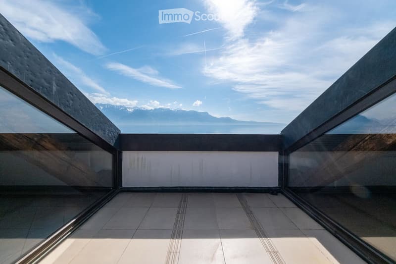 S-Saphorin Lavaux, vista lacustre panoramica, balcone vasca da bagno (2)