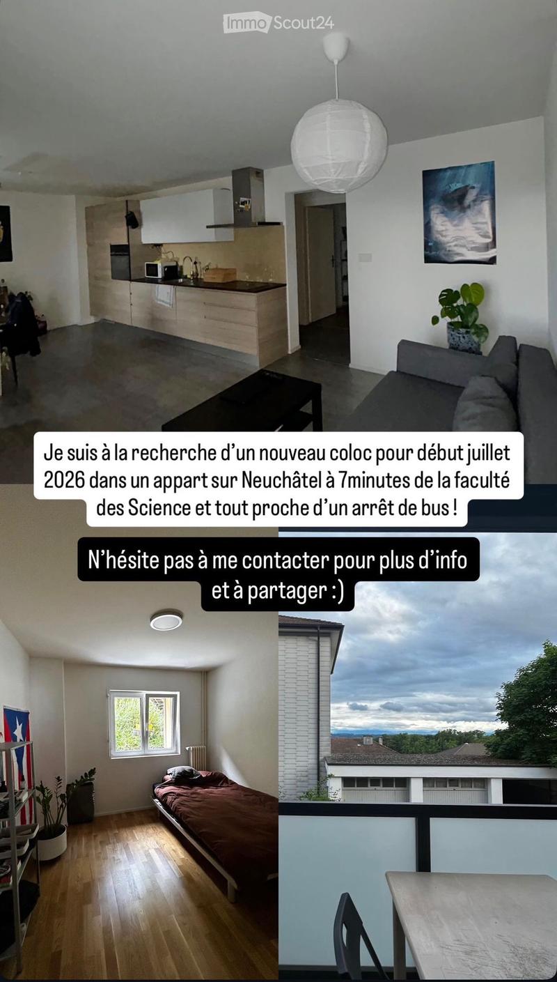 Suche Mitbewohner in Neuchâtel (1)