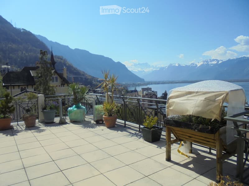 Superbe Dachgeschoss mit großer Terrasse und Panoramablick (2)