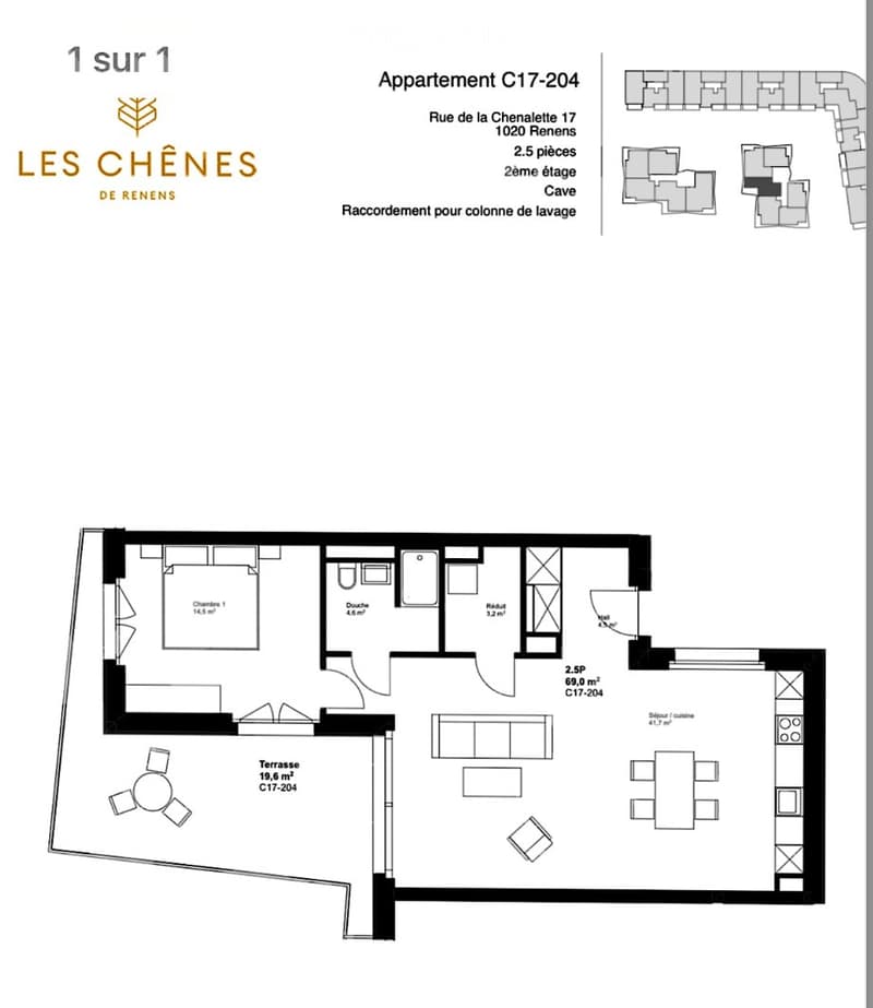 Appart. 2.5p neuf (1ere location) - Les Chenes de Renens (1)