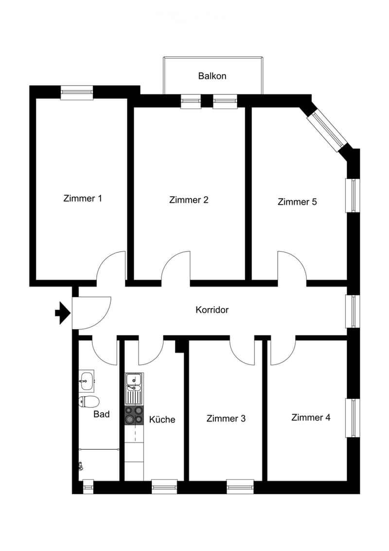 Affordable 4.5-room apartment with balcony in St. Gallen-Neudorf (6)