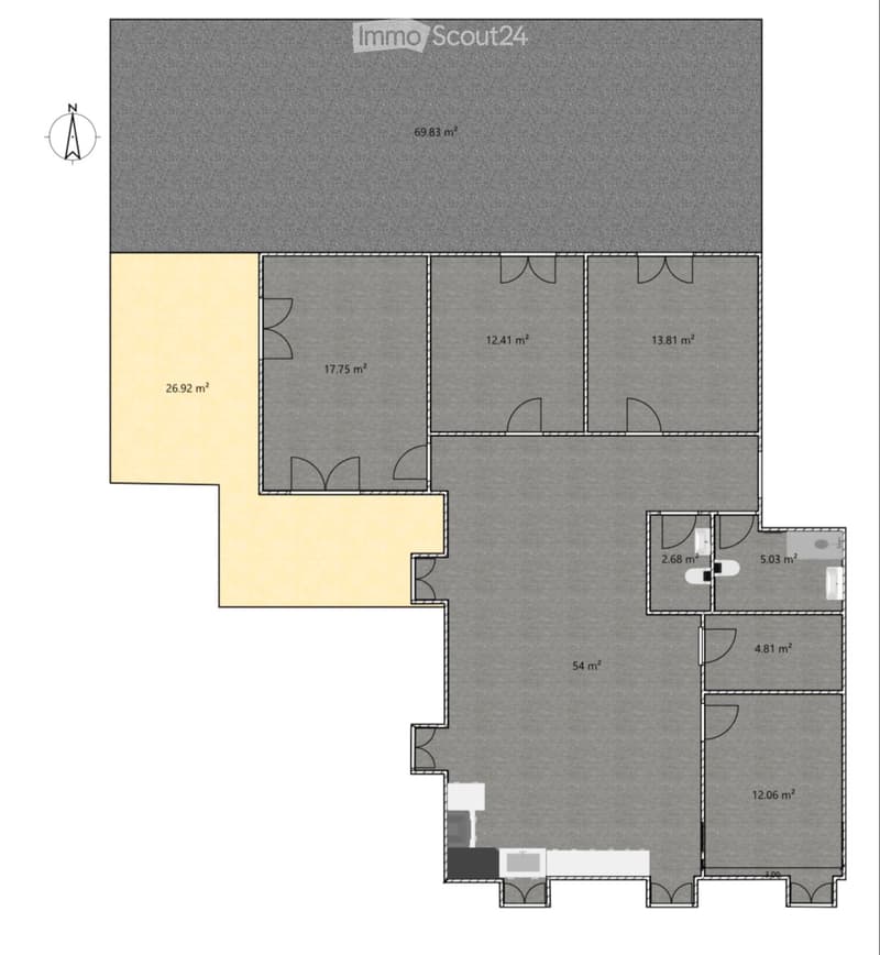 5,5 locali di 125 m² con terrazza di 120 m² e garage (1)