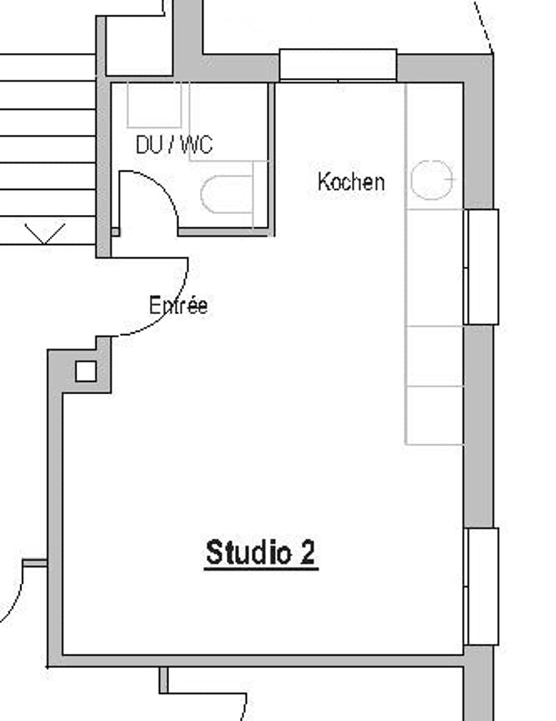 We rent a bright 1-room apartment in Kottwil (1)