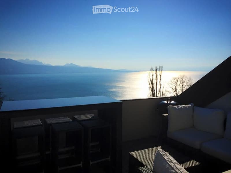 Rare! appartement meublé en attique. Vue Lac  et vignes (5)