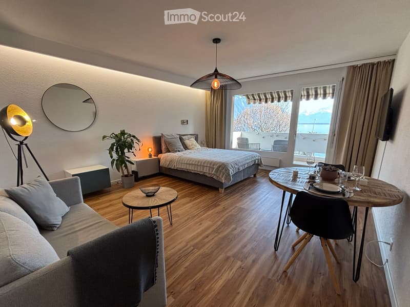 Studio arredato di lusso sul lago a Montreux (1)