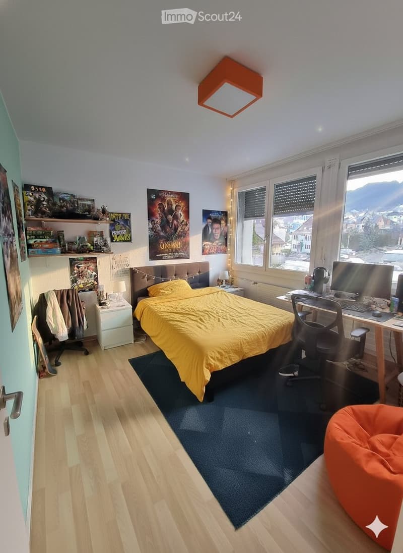FOR RENT, 4.5 ROOMS WITH BALCONY (4)