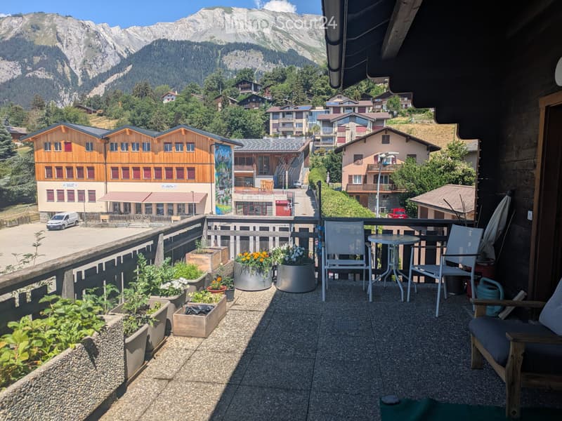 Zu vermieten schönes 3-Zimmer-Apartment im Herzen des Dorfes Arbaz (1)