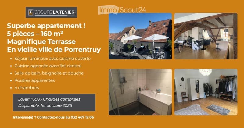 Magnifique appartement de 5 pièces 160 m² Porrentruy (1)