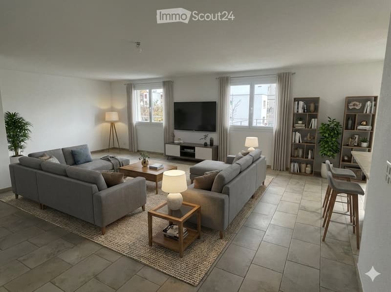 Wohnung 5.5 Zimmer + 2 Parks, Terrasse, Garten (1)