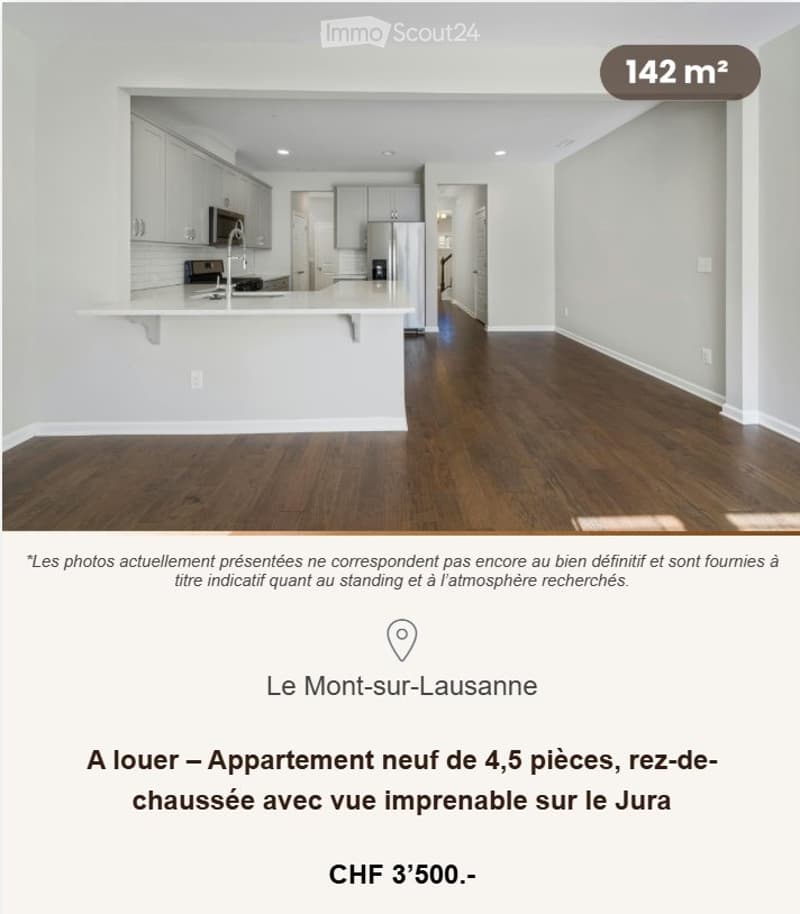 À louer - Appartement neuf 4,5 pièces au Mont-sur-Lausanne (1)