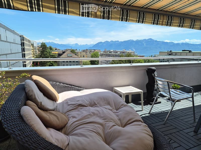 Superbe 2,5 pièces meublé avec terrasse  Lausanne Mon Repos (5)