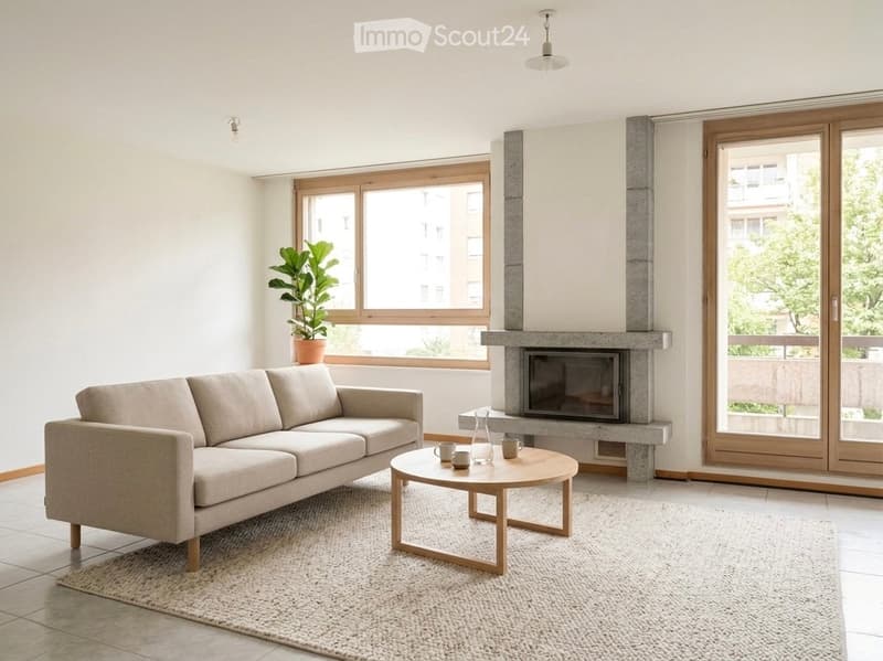 Appartement avec cheminée et balcon de 3.5 pcs (2)