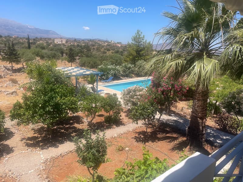 Casa dei sogni a Creta, piscina, vista mare, ulivi e vigneto (2)