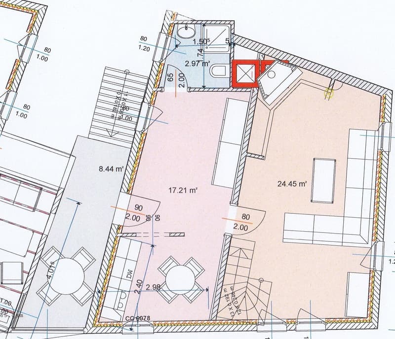 Zu vermieten Duplex-Wohnung 3,5 Zimmer in einem Dorfhaus (3)