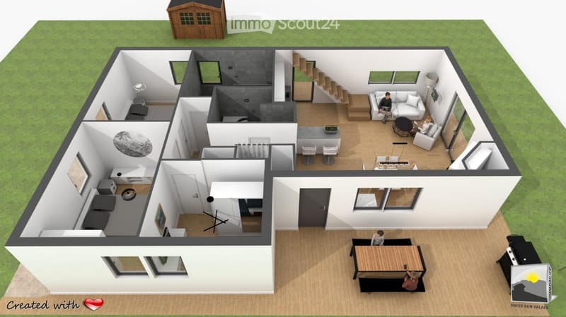 SAXON / individual chalet 4.5 pieces of 103 m² land 959 m² (4)
