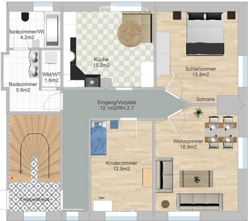 Grand appartement 3.5 pièces (1)