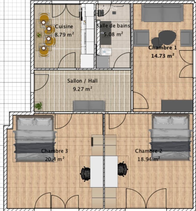 Appartement de 2 chambres à Bulle (4)