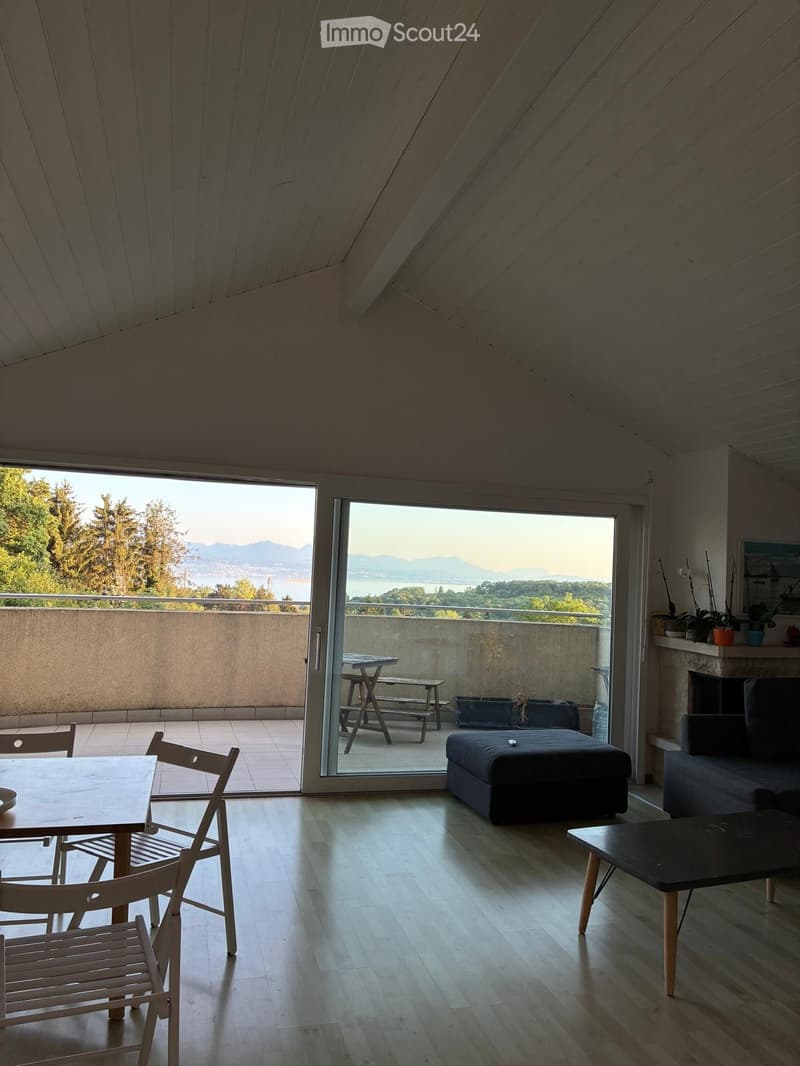 Dachgeschoss 4.5 Zimmer mit Panoramablick auf den See Lausanne (6)