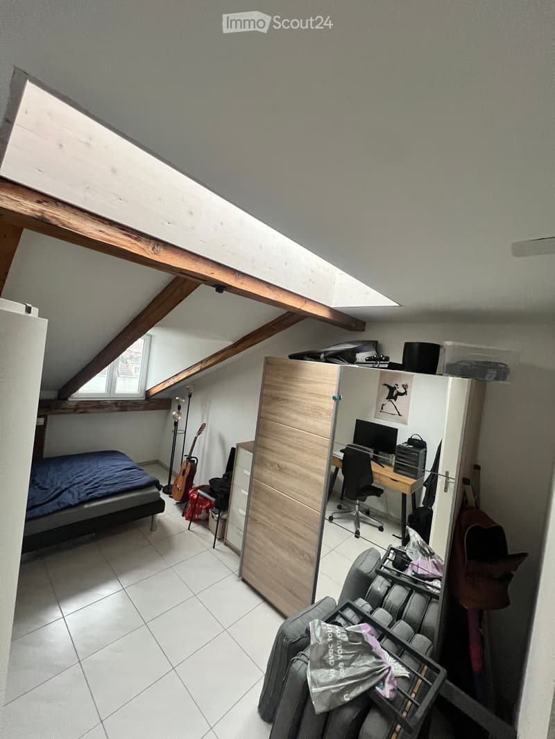 Chambre de coloc' lumineuse avec terrasse privée sur le toit (3)