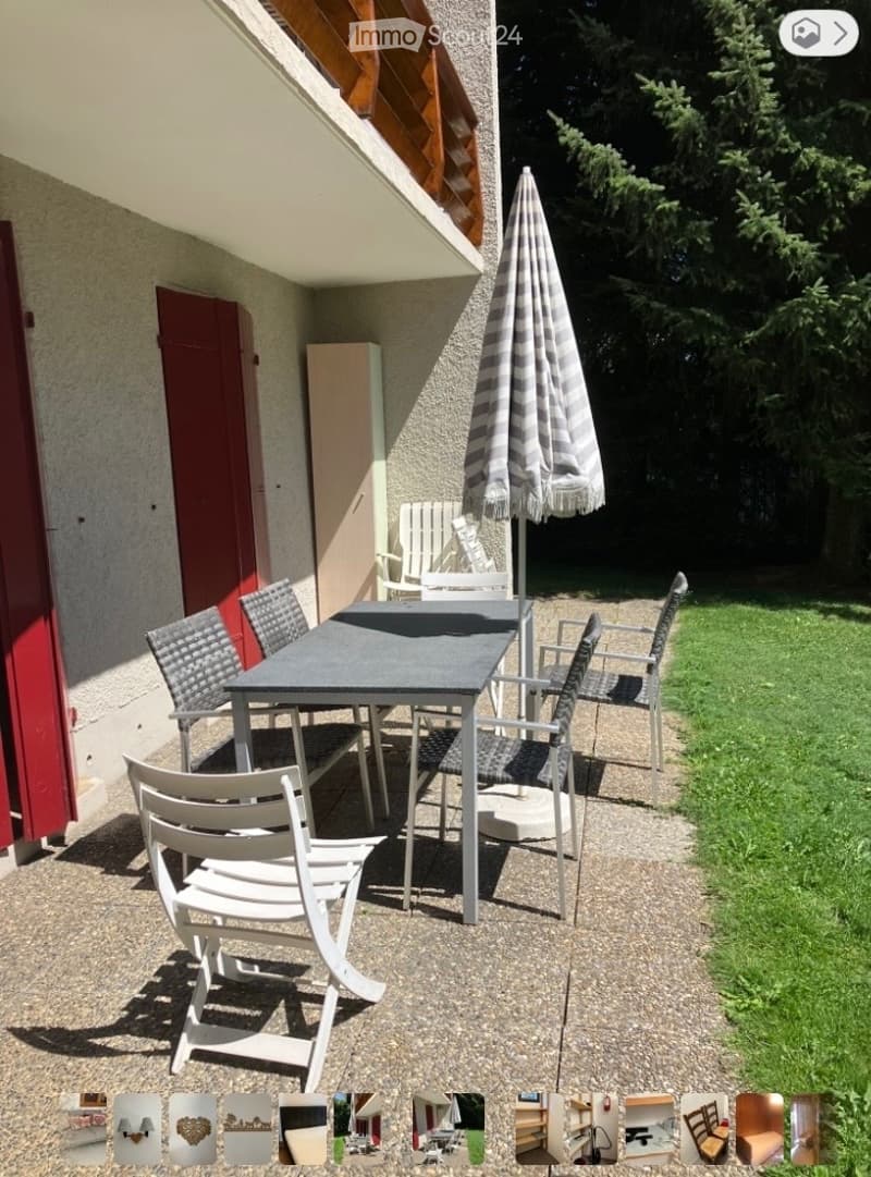 Appartement 3,5 Zimmer, Erdgeschoss mit Garten, Jahres- oder Saisonmiete (4)