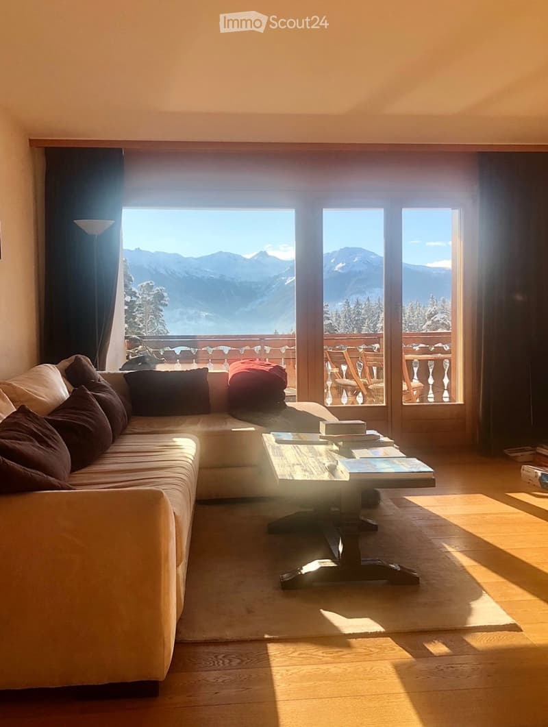 CRANS MONTANA, 100m2, Schöne Bergausichten, Besonders Sonnig (2)