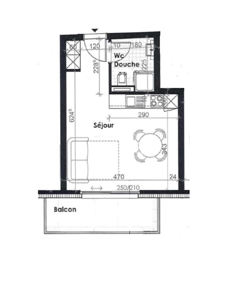 Studio entièrement meublé (4)