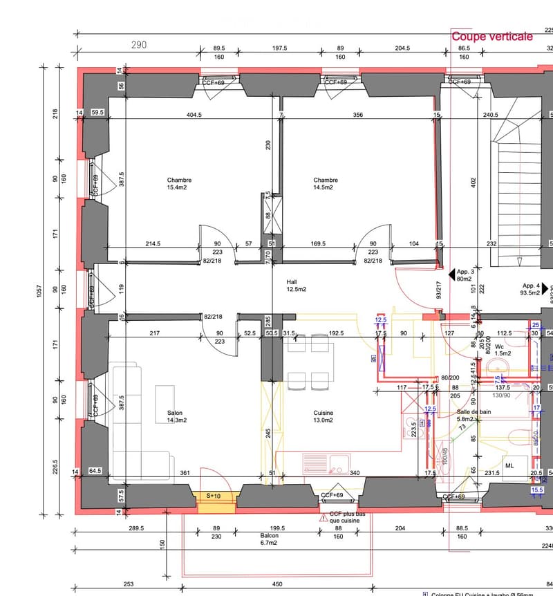 Appartements neufs de 3 et 4 pièces à louer (L'Orient) (3)