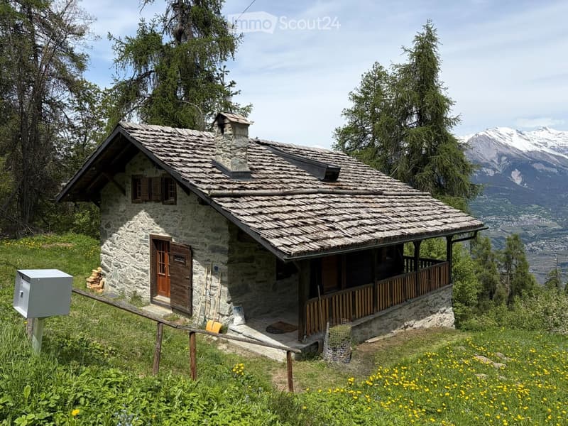 Chalet rustique avec vue panoramique sur les montagnes (1)