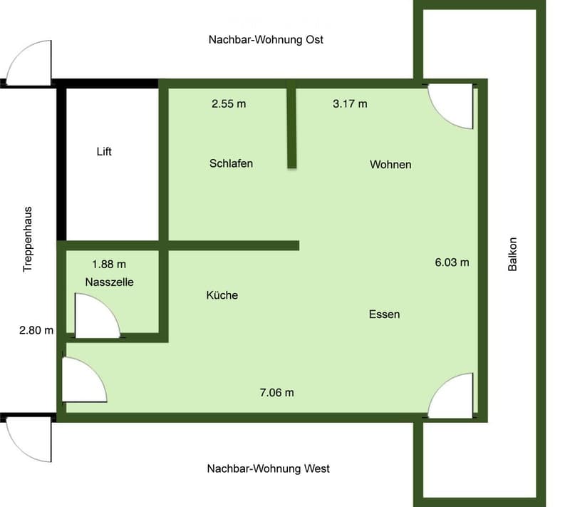 Helle 1,5-Zimmer-Wohnung mit Balkon zu vermieten (3)