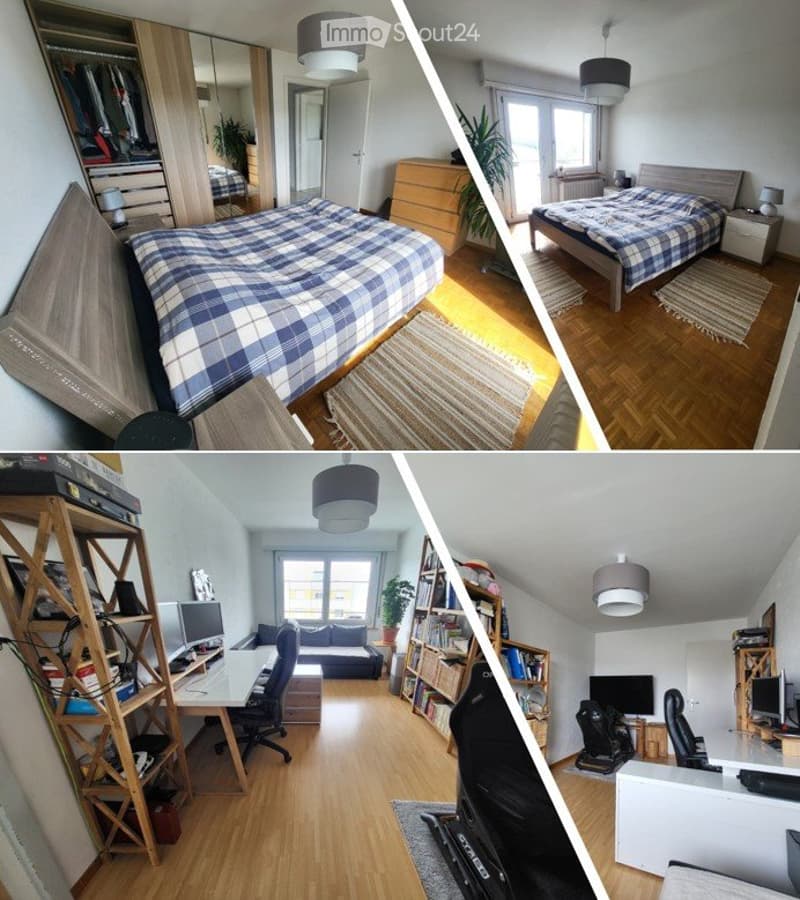 Appartement 3.5pcs dernier étage lumineux calme près gare (3)