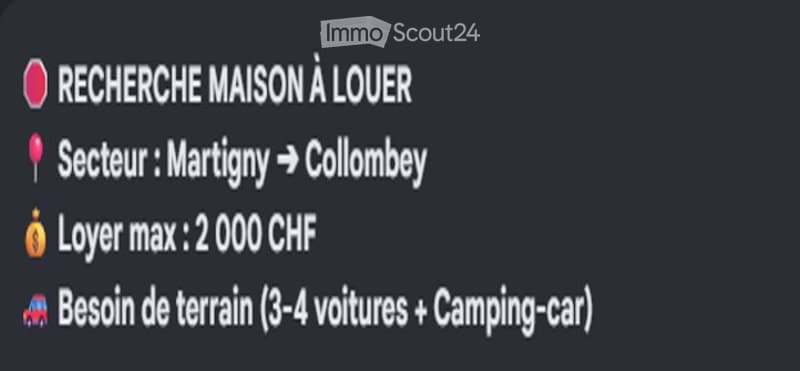 RECHERCHE / Maison avec terrain Budget max 2000 CHF (2)