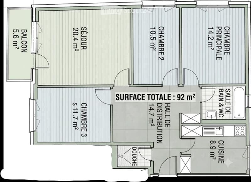 4,5 pcs 92 m² avec balcon et place de parc à Cortaillod (4)