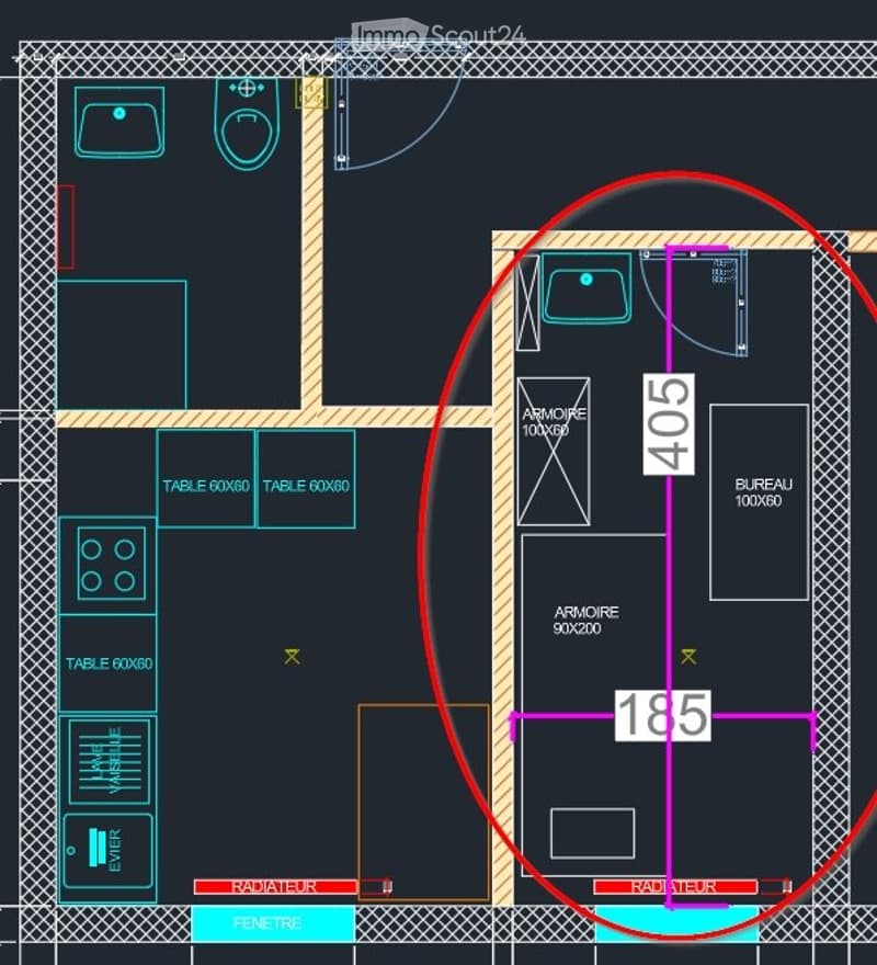 CHAMBRE A LOUER / Appart 4,5p - 50m² / Rénovation complète (3)