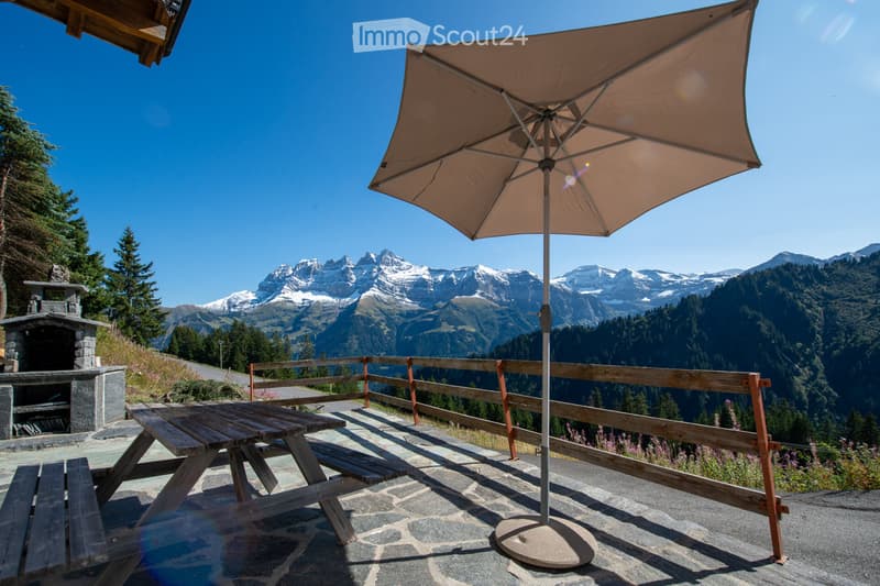 Duplex avec terrasse et vue imprenable sur les Dents-du-Midi (1)