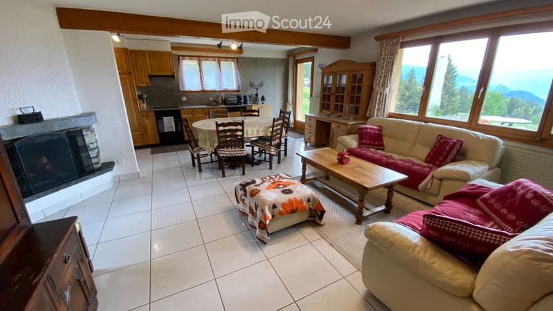 A louer cet hiver chalet meublé vue imprenable sur les Alpes (5)