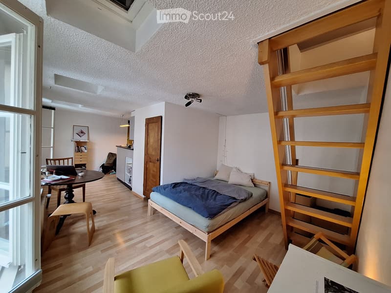 Beau studio en duplex en basse-ville de Fribourg. Libre mtn (2)