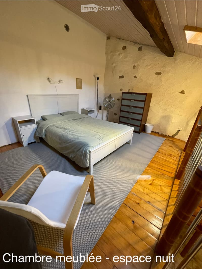 Grande chambre meublée, 45m2, dans maison vigneronne (7)