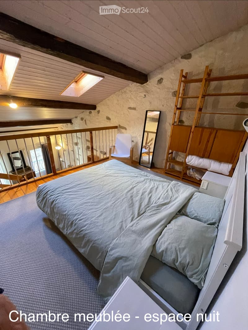Grande chambre meublée, 45m2, dans maison vigneronne (6)