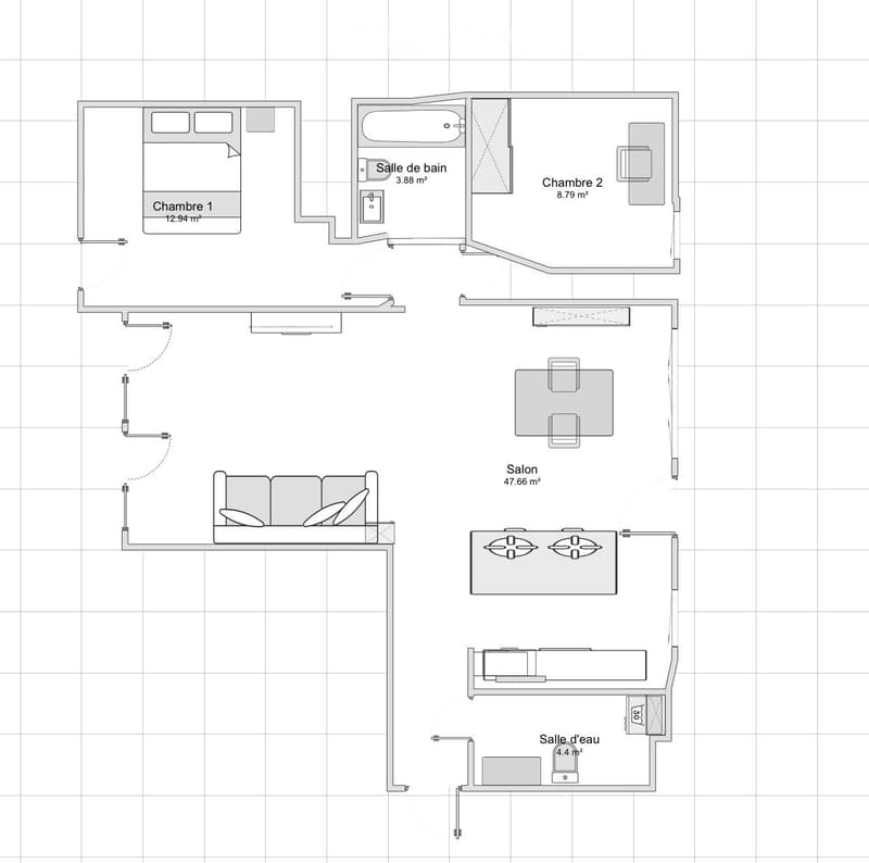 Superbe 3.5 pièces - 87m2 - Sion centre (3)