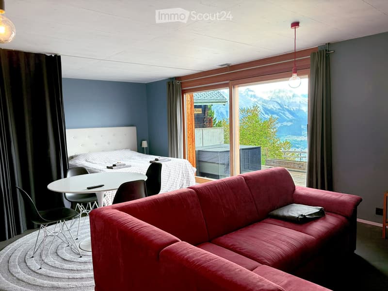 Joli Studio au bord des pistes à Veysonaz (1)