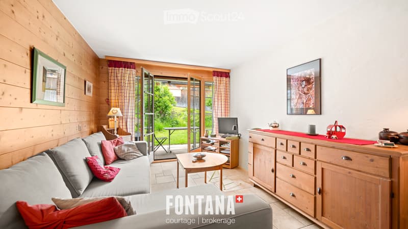 Appartement d'une pièce meublé avec terrasse aux Diablerets (4)