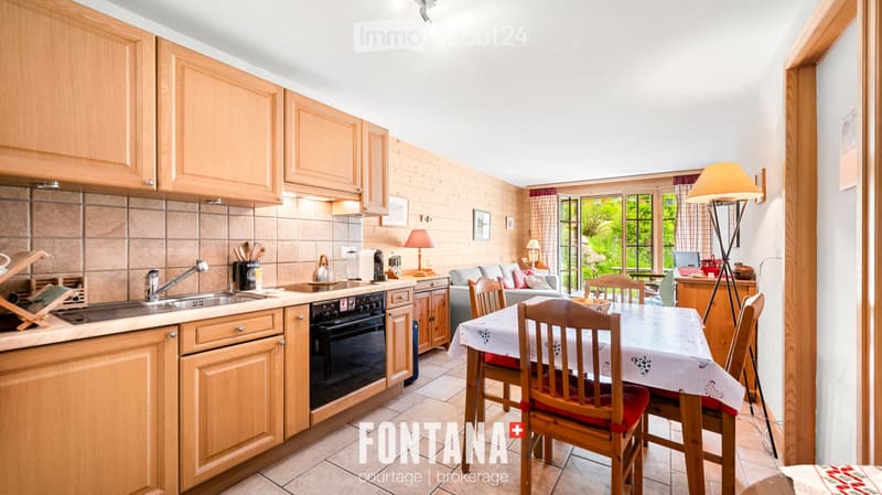 Appartement d'une pièce meublé avec terrasse aux Diablerets (1)