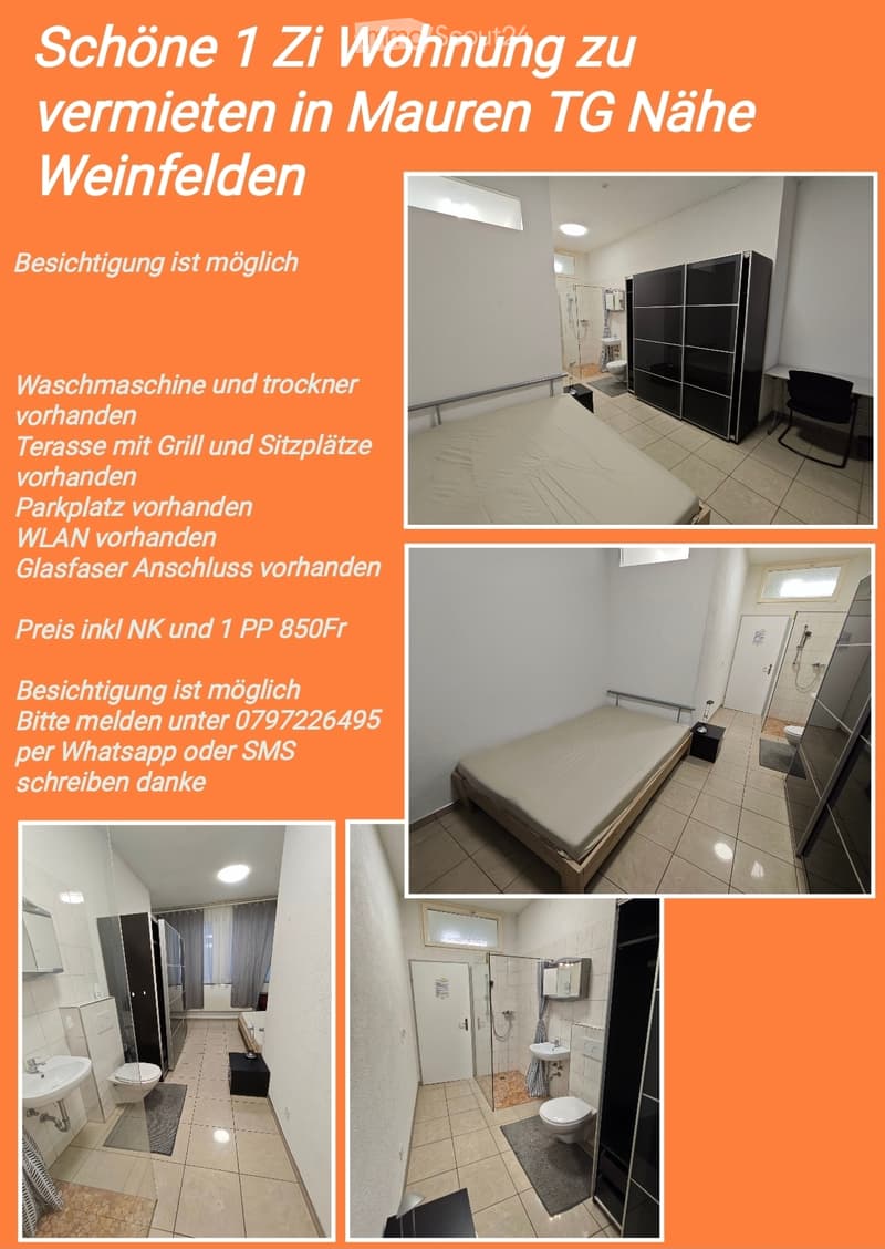 Ab SOFORT FREI möblierte 1 Zi Wohnung (1)