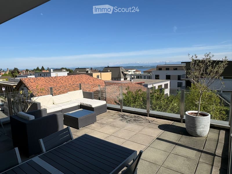 Magnifique duplex de 4,5 pcs avec terrasse et vue sur le lac (1)