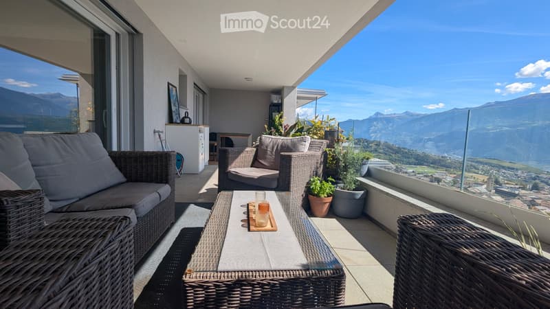 Superbe 2.5 pièces en attique avec vue panoramique à Savièse (4)